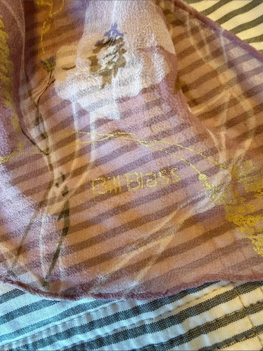 Billabong Dusty Rose & Mauve Floral Scarf